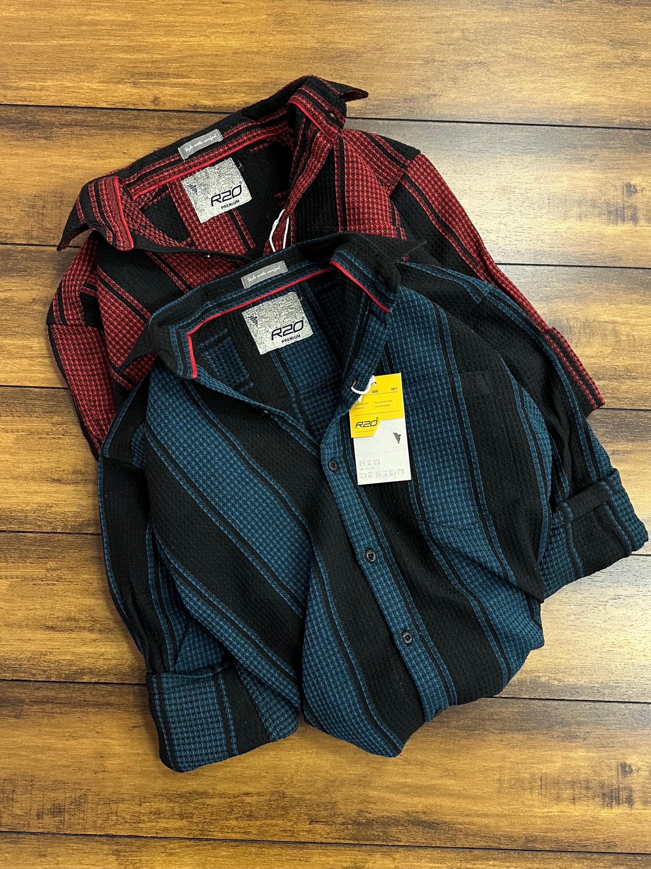 R2O Mens Shirts (WAFFLE DOBBY)